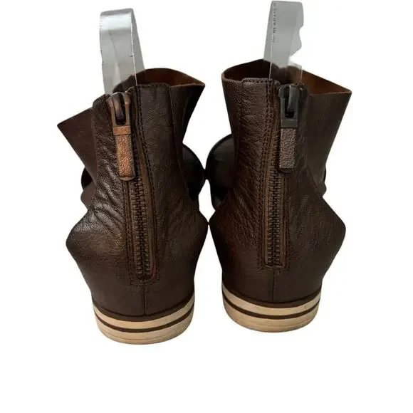 Eileen Fisher Sport Tumbled Leather Sneaker Sandal Brown Size 9 - Picture 4 of 9